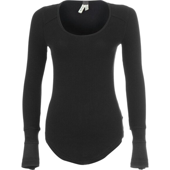 Free People We The Free Newbie Thermal Sunnie Valley Cuff Shirt Size Small - Picture 2 of 10